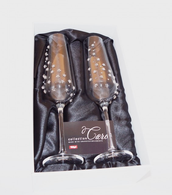 Champagnerglas 2er Set „Sternchen“