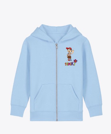 STOCKI Kinder Zip Hoodie - Blue Soul